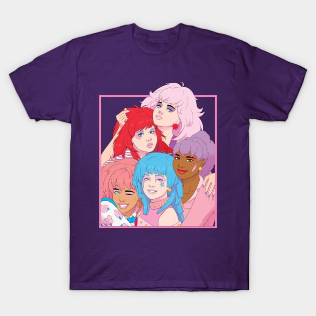 Rock N' Curl K-Jem and the Holograms T-Shirt by corbinhunsaker